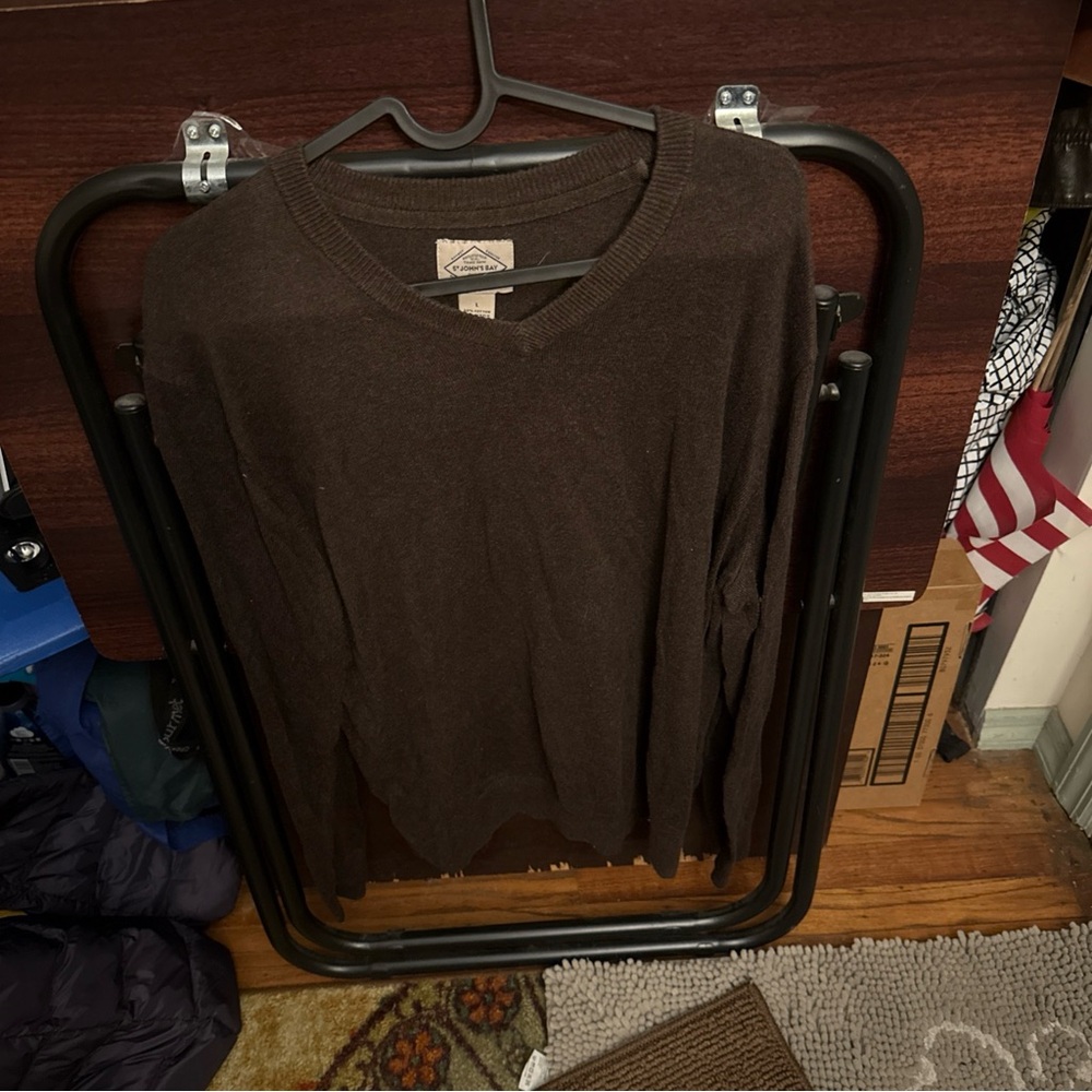 St. John's Bay Chocolate V-Neck Sweater